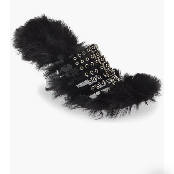 Jeffrey Campbell Fuzz Out Slide Sandal - Picture 1 of 6